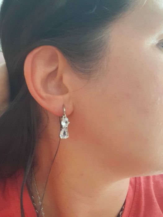 Set de bijuterii din argint 925 cu zirconiu trsnsparent.
