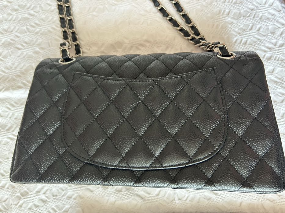Geanta Chanel caviar, negru 25 cm