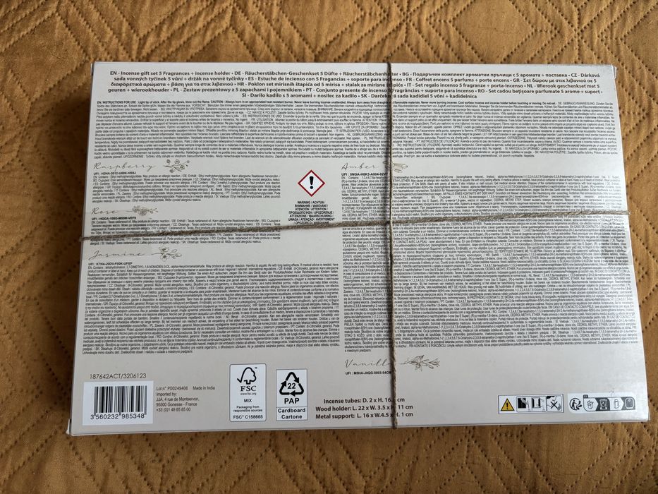 Set betisoare parfumate cu suport lemn