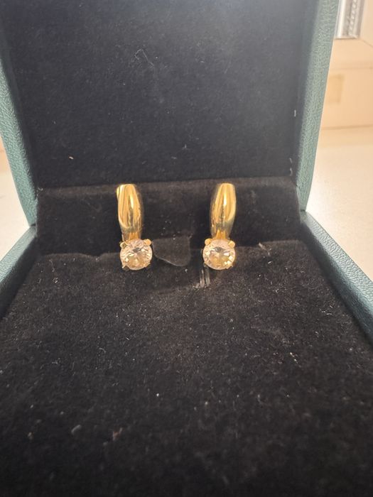 серьги из желтого золота