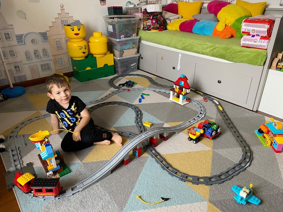 Set sine tren lego duplo + set duplo thomas &friends