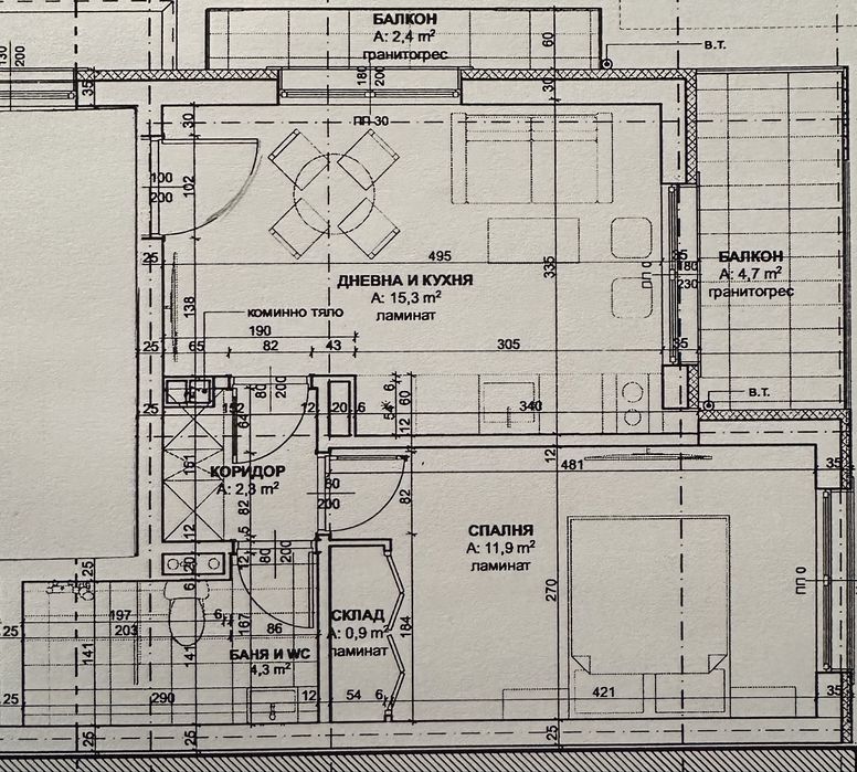 Продава се Двустаен апартамент в к.к. Дюни - 48 кв.м за 1405 €/кв.м - Снимка #17