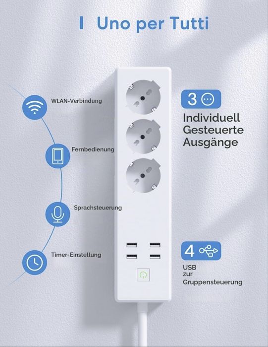 Prelungitor italian Meross cu HomeKit inteligent