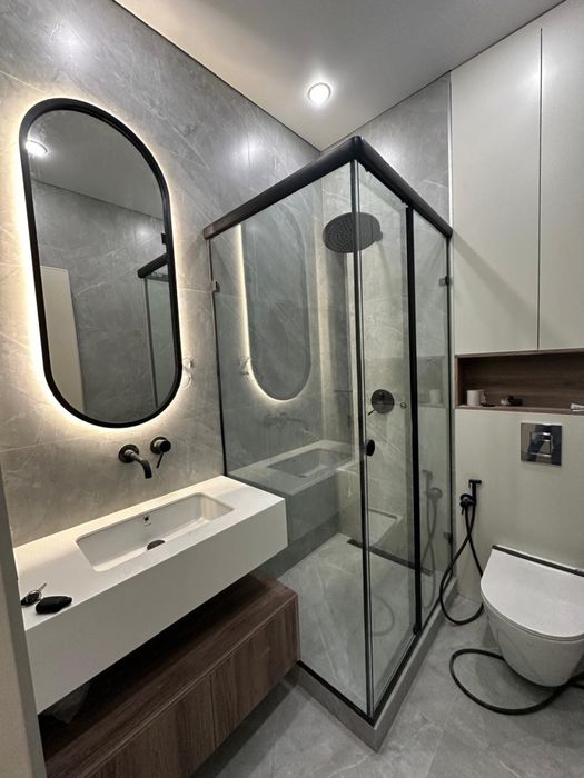 Душевая кабина, ванная шторка, лофт перегородка, зеркало