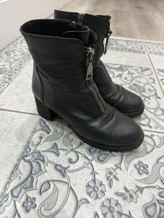 Сапоги зимние кожаные