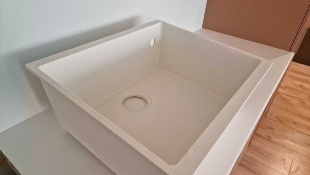 Кухненска мивка Pyramis PYRAGRANITE ITHAKA 50Х40 1B, цвят СНЯГ