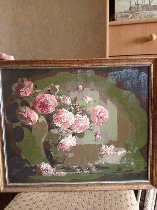 Картина маслом "РОЗЫ" 40\50 см. в багете