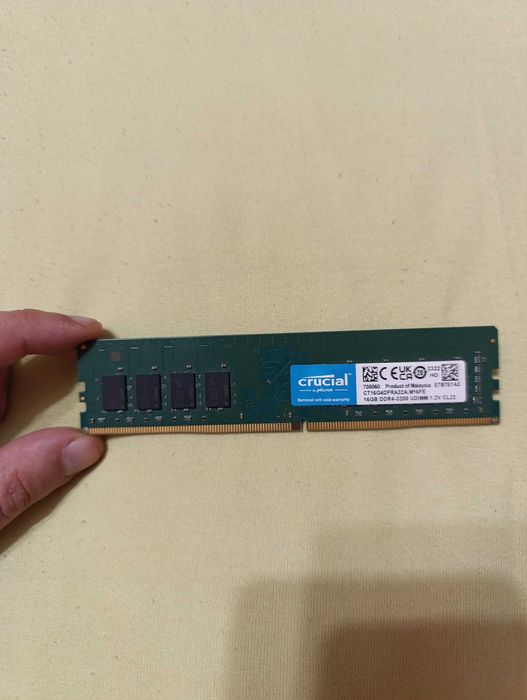Ram Памет 16GB DDR4 3200 Crucial - CT16G4DFRA32A