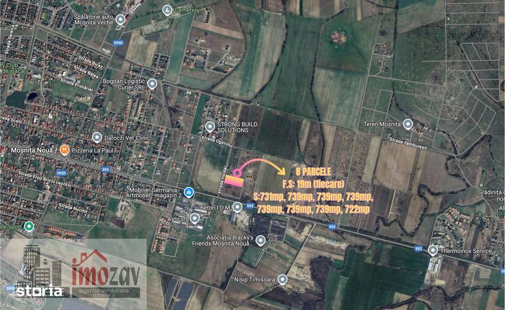 8 Parcele de teren de vânzare – Strada Recoltei (5 vǎndute - 3 rămase)