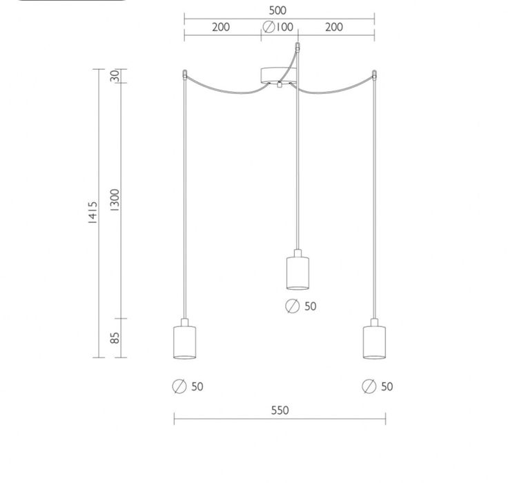 Lustră neagră/aurie cu 3 becuri Uno Glossy Bulb Attack
