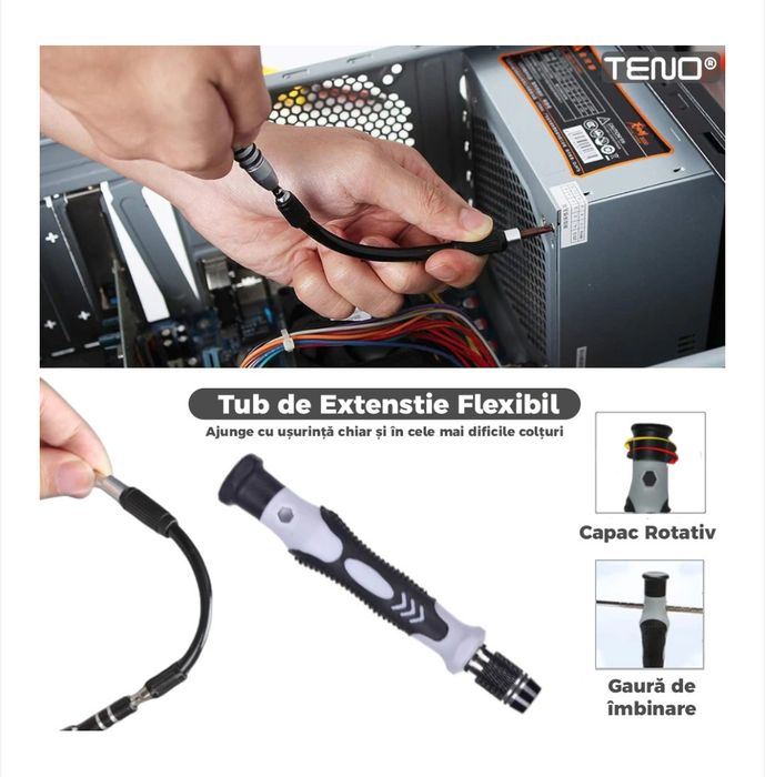 Set șurubelnițe precizie 112 în 1 – reparații telefon / PC