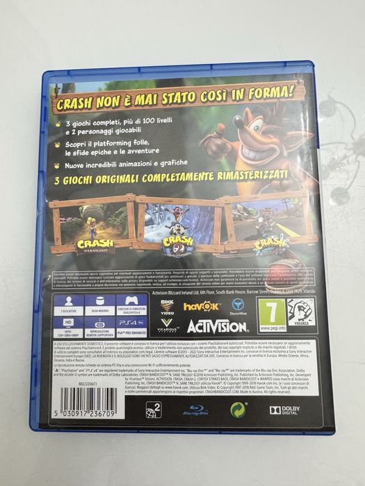 Диск PS4 Crash Bandicoot N'sane Trilogy