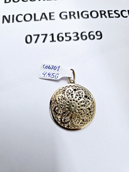 Vand pandantiv din aur 14 k 4.45 g cod 701