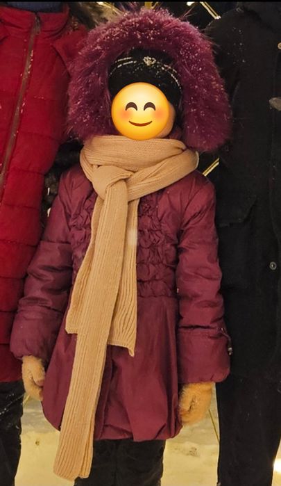 Зимняя куртка р.98 для девочки 3-5 лет