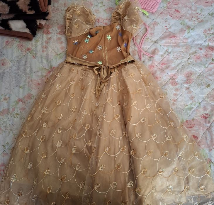 Платье детское снежинки