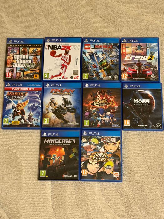 PlayStation 4 slim 1TB и 10 игри