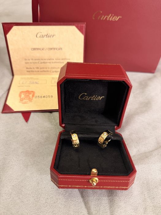 Cartier гривна и обеци Love с диаманти 18к.злато
