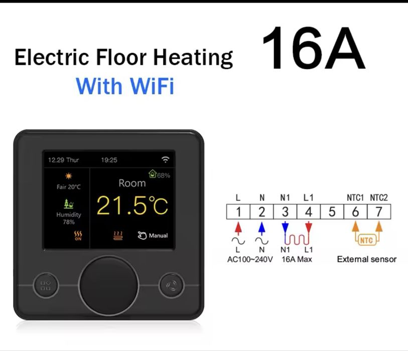 Termostat wi-Fi, incalzire in pardoseala, boiler