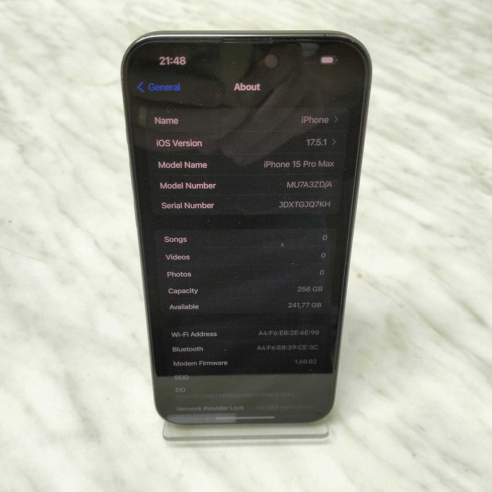 Telefon Apple iPhone 15 Pro Max 256GB  Blue Titanium Zeus Amanet 29574