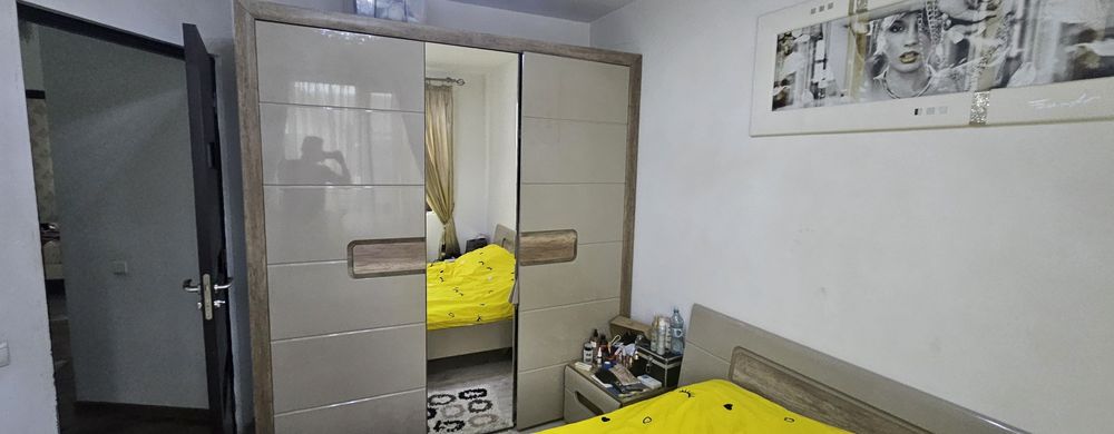 Dormitor comple Pat+ saltea Dormeo+ Dulap+ 2 noptiere