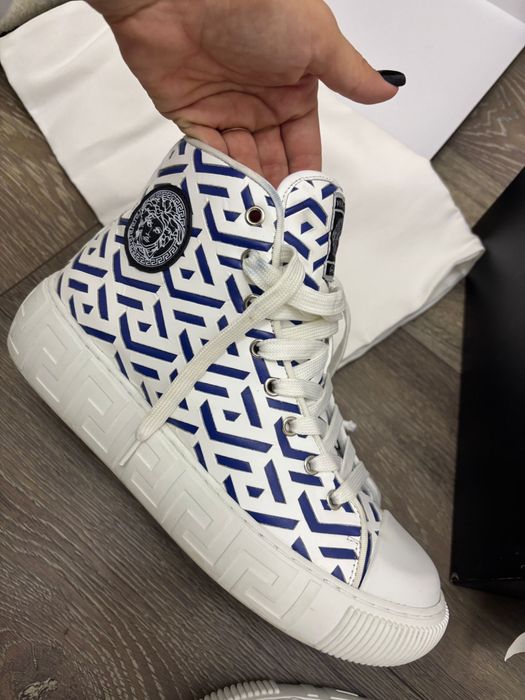 Adidasi Versce white & blue Greca