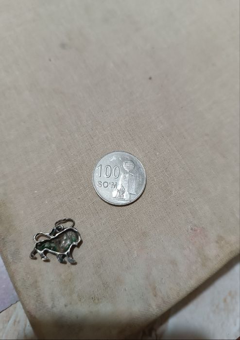 Кулон Лев маленький серебряный винтаж