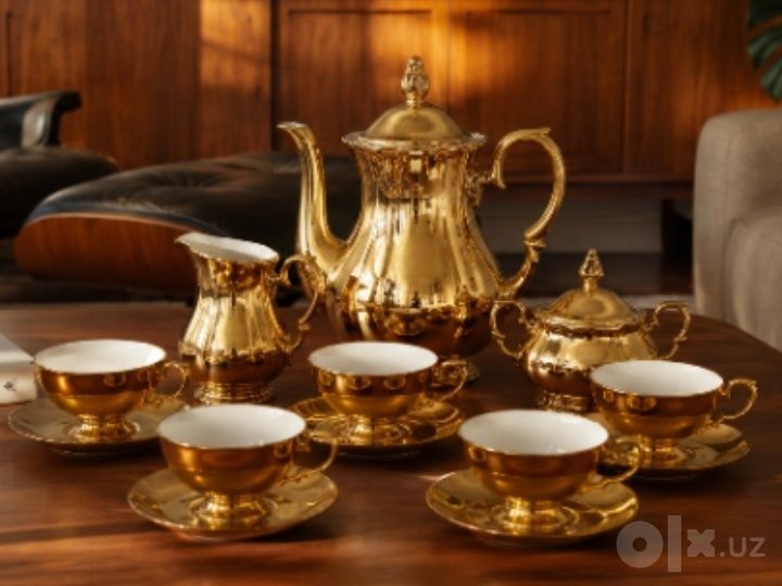 Кофейный сервиз "Золотой". KAHLA GDR
