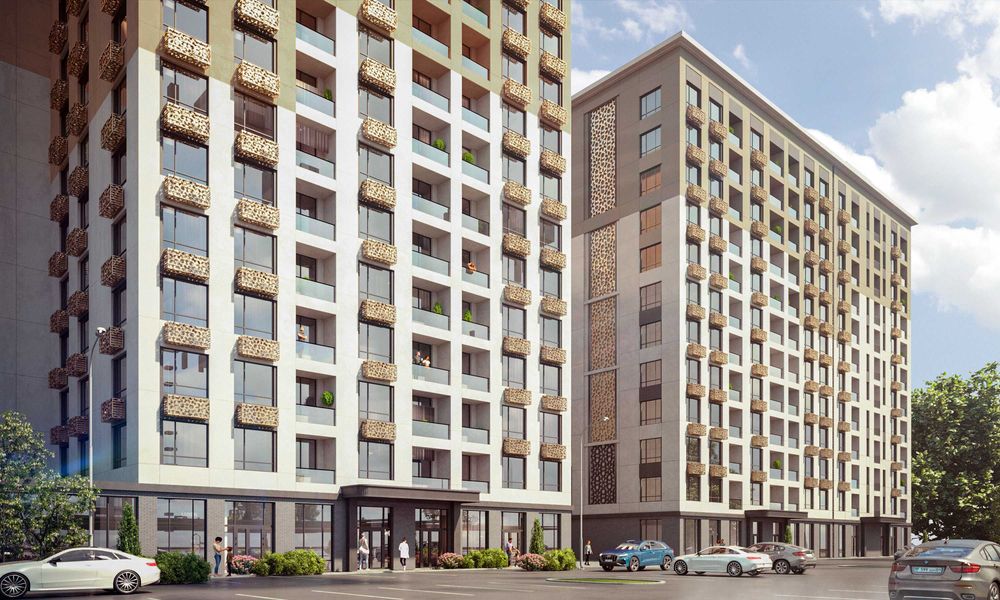 Уютная евродвушка 48 м² с видом во двор в ЖК NRG Jomiy (кадастр)