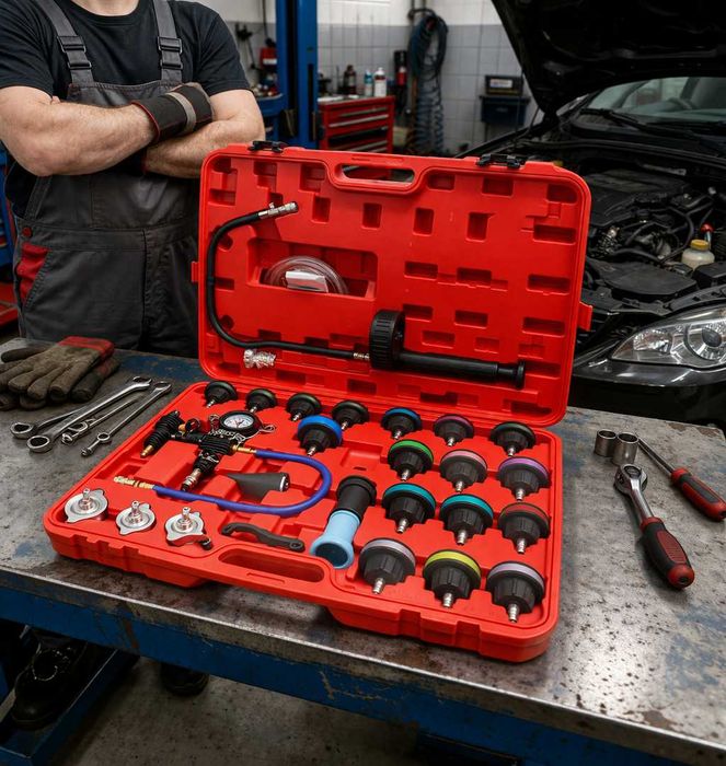 Set testare presiune radiator 28 piese profesional auto