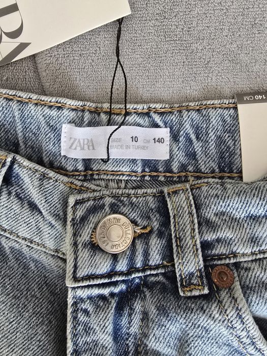 Нови дънкови къси панталонки Zara 140см