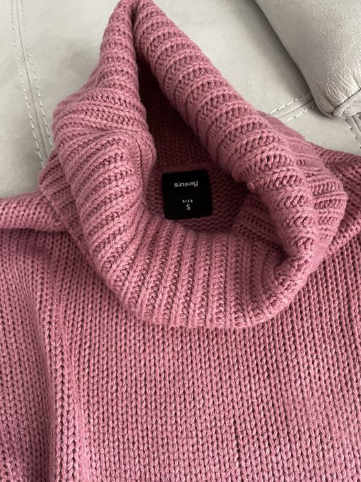 Pulover lung roz prafuit