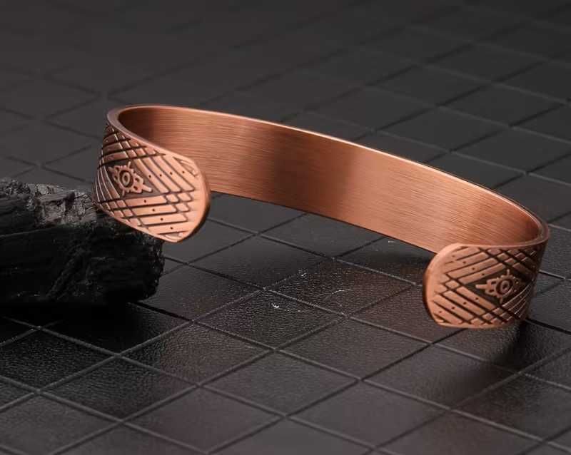 Brăţară unisex din cupru pur cu 6 magneţi Gauss