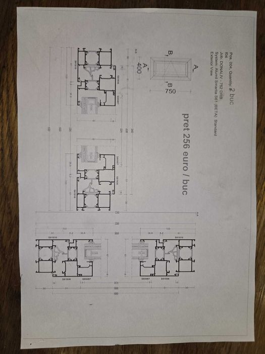 Tamplarie aluminiu cu bariera termica , culoare negru semi structurat