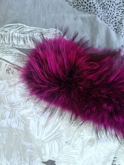 Guler Blana Naturala Nou pt Geaca / Parka Roz negru mob fuchsia