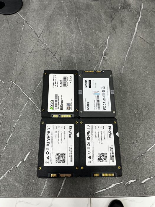SSD 512Gb здоровье 100% разные фирмы есть 16 штук