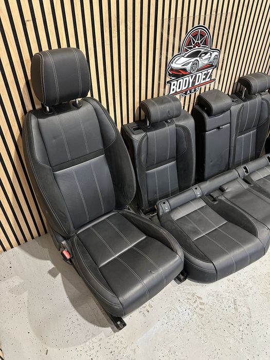 Interior full electric piele negru cu incalzire si memorie Range Rover Velar de europa scaune bancheta fete de usi