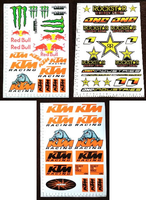 Стикери KTM MONSTER RED BULL ROCKSTAR -видове рокстар ктм Редбул Монст