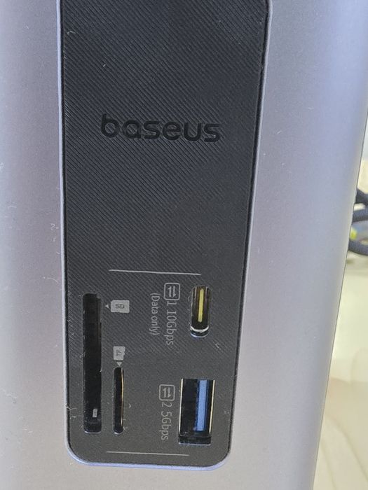 Докинг станция Baseus, 100 W, USB-C, сива