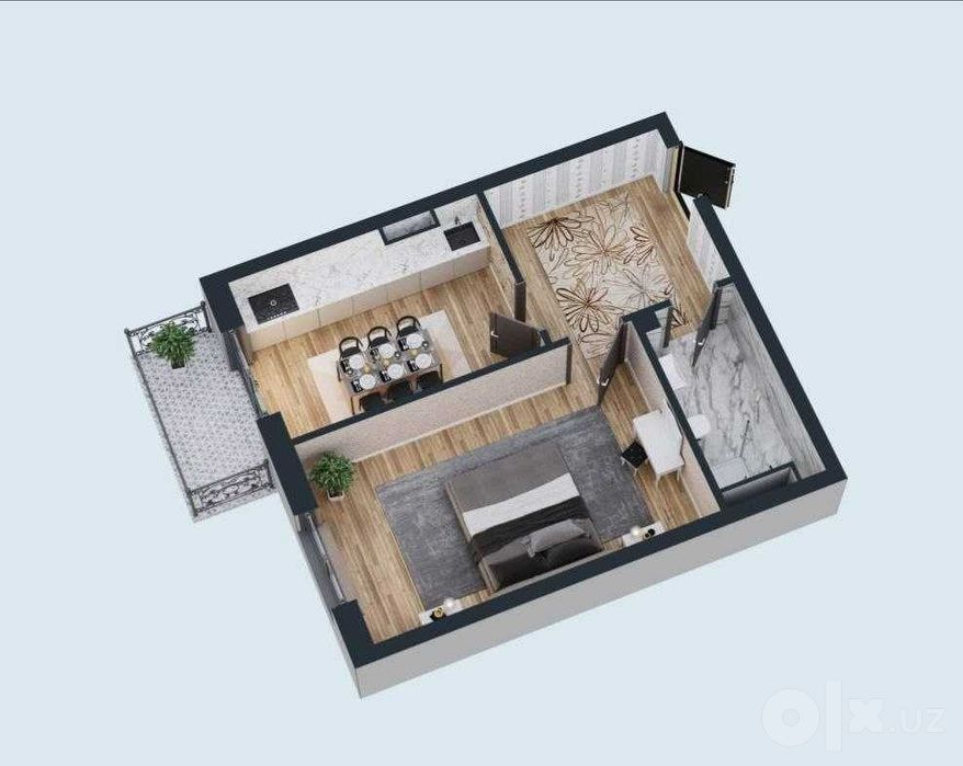 Продаётся квартира 51 квм (евродвушка) Новостройка  ЖК. Depo Residence