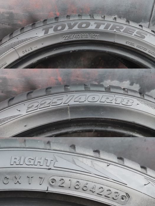 1брой  всесезонна гума 225/40/18 Toyo Celsius AS2
dot23
7.4mm
Много до