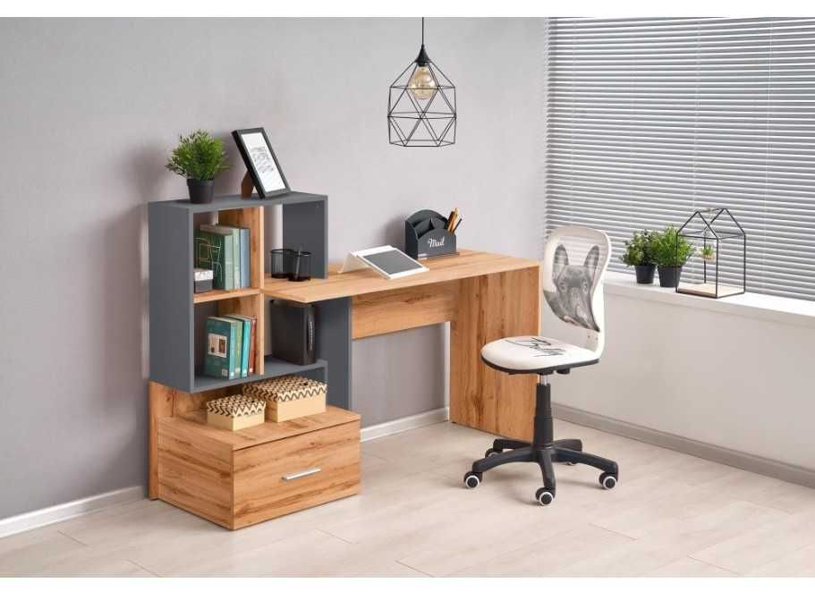 Birou stejar-gri 149x50x105 cm