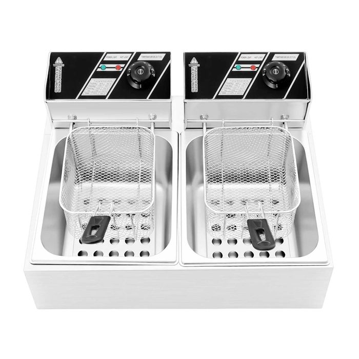friteuza fripteuza friptoza electrica 2x10 litri inox restaurant noua sigilata