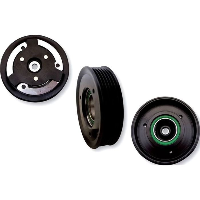 Ambreiaj compresor aer conditionat, fulie AC Audi A1 (8X), 2010-, motor 1.6 D; 1.2 benzina rulment 35x52x20, diam. fulie 110mm, compresor tip DCS17E6 NERVURI