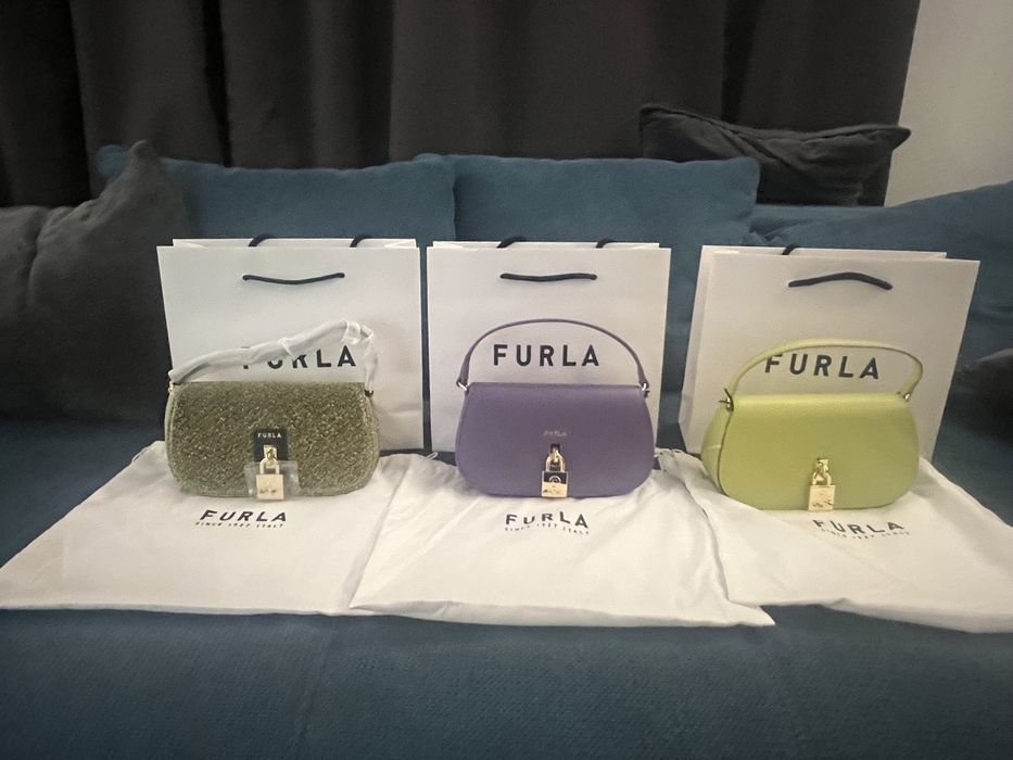 FURLA ARTEMIS mini Gold, Candy floss, Midori.Нови,със сериен номер