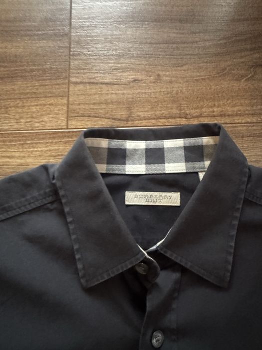 мъжка риза Burberry Brit Shirt Cotton Black Stretch
