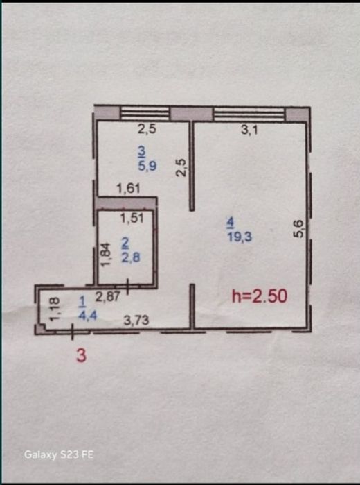 Продам 1 комн.квартиру