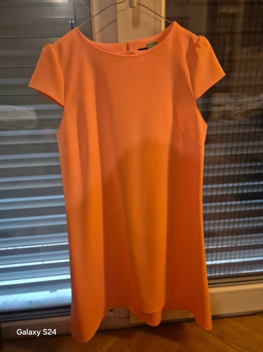 Rochie eleganta, culoare roz/ piersica, marimea S/M.