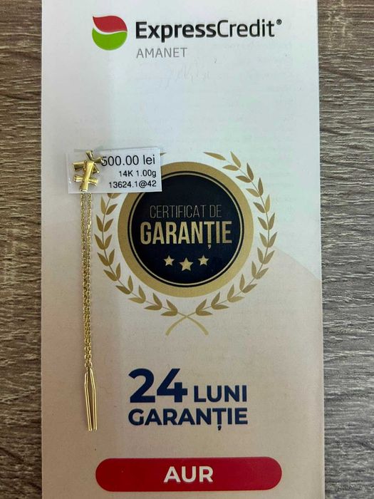 Cercei Aur 14k 1gr (AG42 B.13624) GARANTIE 24 LUNI