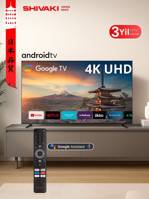 Shivaki 75 talik televizor android 4Khd Qled GoogleTv