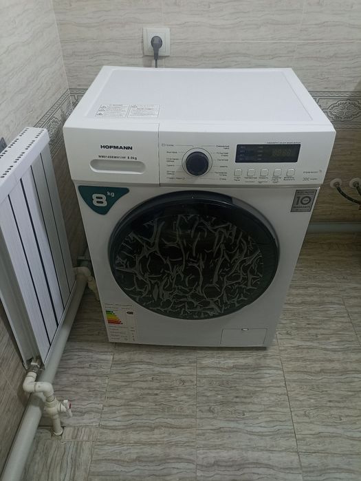 Стиральная машина Hofmann 8кг Inverter, Steam WM814SBWH1 - почти новая